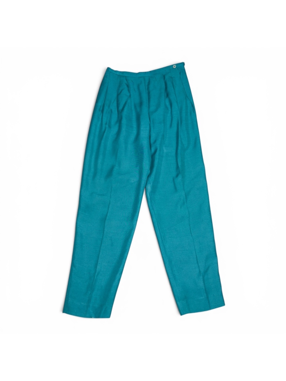 Vintage Jones New York Silk Teal Pants Size 6